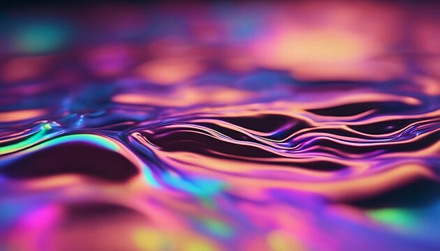 abstract view of water reflecting vibrant pink and orange sunset colours