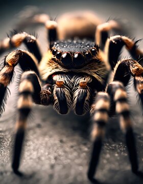 close-up of hairy spider
