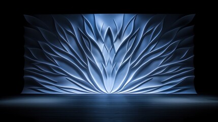 A beauty pageant stage with elegant decor and runway