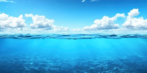 Obraz premium Stunning view of the ocean and underwater life