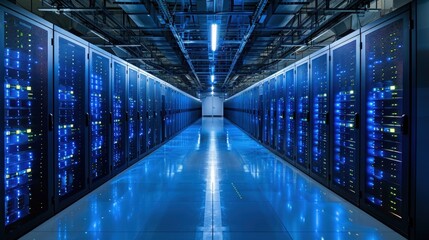 Server Room Interior: A Glimpse into the Digital World