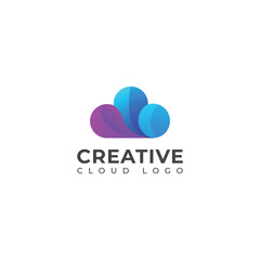 Creative Cloud vector logo design