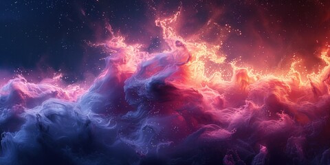 Fototapeta premium Cosmic Nebula - A Serene Display of Galactic Beauty
