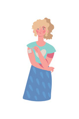 woman with birth control patch