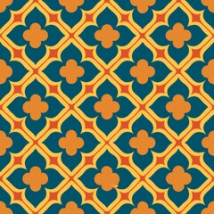 seamless pattern of vintage quatrefoil patterns