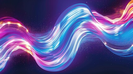 Obraz premium Gradient light beams creating an abstract flow