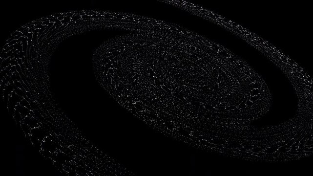 Abstract image featuring a swirling black and silver pattern creating a vortex-like effect. Perfect for modern, tech, and artistic designs. High quality 4k footage