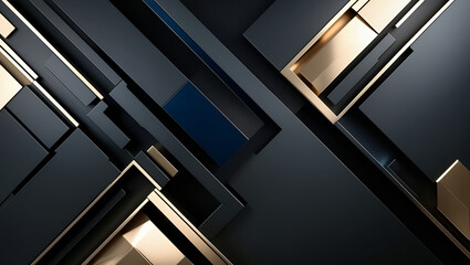 Obraz premium Geometric Pattern with Golden Accents 4K 