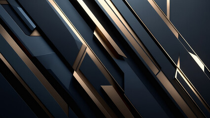 Obraz premium Geometric Pattern with Golden Accents 4K