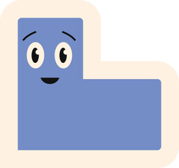 Cartoon character with a happy expression, ideal for children's illustrations or animations