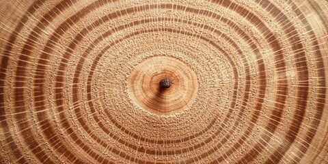Naklejka premium Tree Rings Close Up: A Detailed View of Nature's Story