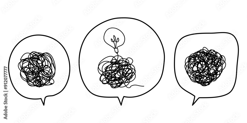 Poster hand drawn scribble sketch circle object on speech bubble. tangled grungy round scribble. isolated o