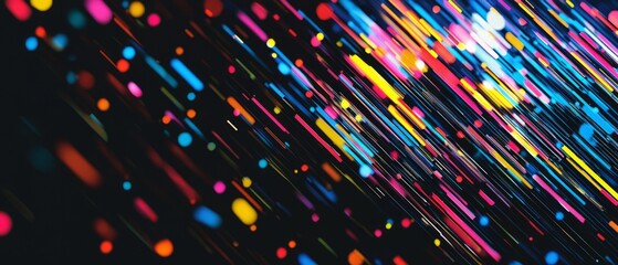 overlay of diagonal pixel sorting, on black background, Generative AI