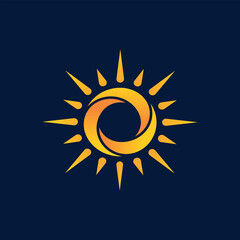 Sun icons vector. Sunshine, Sunset vector logo