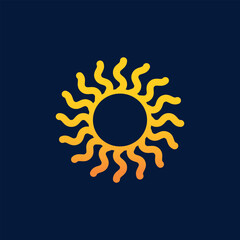 Sun icons vector. Sunshine, Sunset vector logo