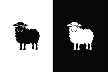 Sheep icon silhouette vector illustration. Sheep silhouette isolated on white black background.