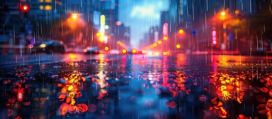 Fototapeta premium Rainy Night in the City
