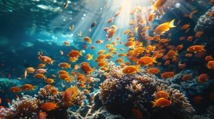 Sunlight Through Coral Reef