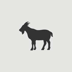 Vector Simple Isolated Goat Icon
