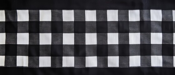 Fototapeta premium overlay of gingham texture, on black background, Generative AI