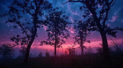 sunset, mountains, valleys, landscape, golden hour, orange sky. blue and orange sky