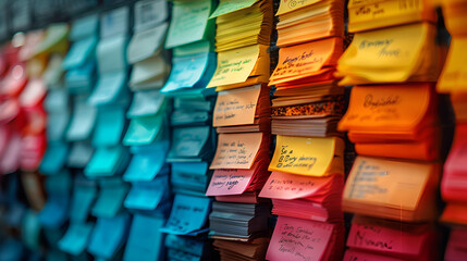 a group of colorful sticky notes