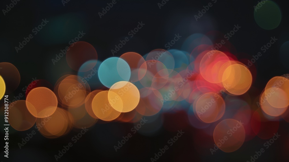 Wall mural bokeh, circular pattern around the edge, bright and airy.