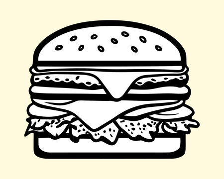 recommend clip art: Burger icon. Fast food. Cheeseburger icon. 
