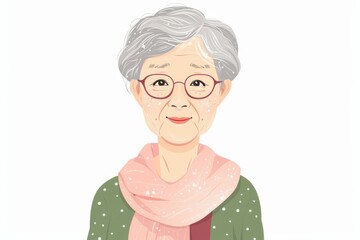 笑顔の日本人のおばあちゃん（おばあさん・祖母・終活・シニア・老後・老後資金）