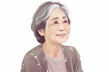 笑顔の日本人のおばあちゃん（おばあさん・祖母・終活・シニア・老後・老後資金）