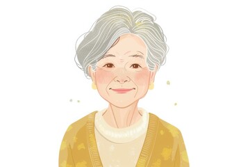 笑顔の日本人のおばあちゃん（おばあさん・祖母・終活・シニア・老後・老後資金）