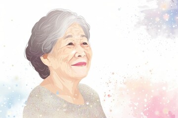 笑顔の日本人のおばあちゃん（おばあさん・祖母・終活・シニア・老後・老後資金）