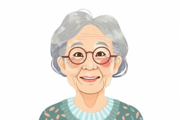 笑顔の日本人のおばあちゃん（おばあさん・祖母・終活・シニア・老後・老後資金）