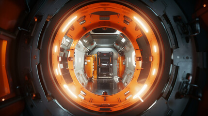 inside of an airplane