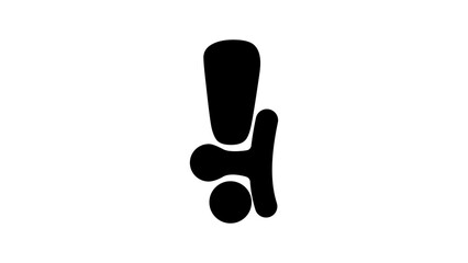 hernia symbol, black isolated silhouette