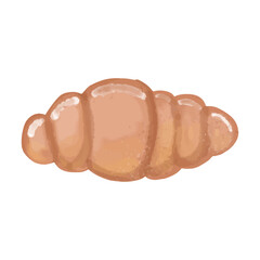 watercolor pastry isolated on white background