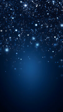 Digital technology blue silver wave curve abstract poster background