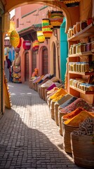Obraz premium Vibrant Moroccan Spice Market