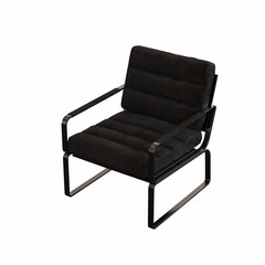 Fototapeta premium armchair isolated on white background, comfortable furniture for home interior, 3D illustration, cg render