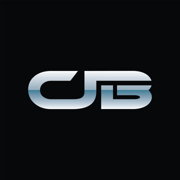 Initial CJB Geometric Modern Icon Technology Creative Business Logo