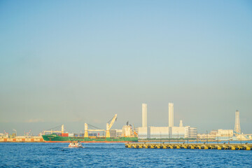 Obraz premium 港の黄昏時