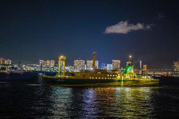 Fototapeta premium 東京の夜の船