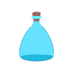 container glass bottle cartoon. liquid water, amber red, black mock container glass bottle sign. isolated symbol vector illustration