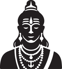 Indian Woman vector silhouette illustration