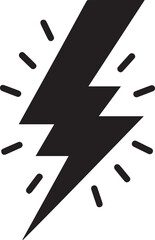 lightning flash bolt vector silhouette illustration