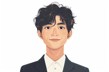 笑顔の女性会社員のポートレート（白背景・サラリーマン・スーツ・若手・新人・新入社員）