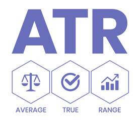 ATR - Average True Range acronym, business concept background