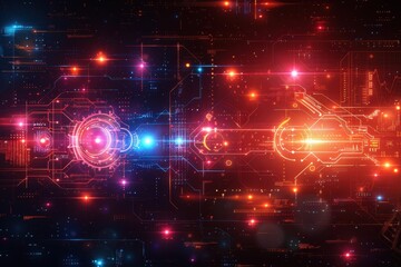 Obraz premium Abstract Vector Art Depicting Medical Technology With Vibrant Colors and Dynamic Patterns
