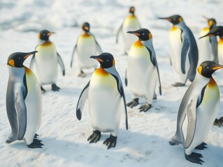 Fototapeta premium Penguins in Snow