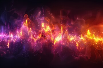 Abstract Medical Background Vector Art With Colorful Wave Patterns